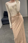 BASERANGE brigg ribbed skirt SKBR-RIB-SP22 COCHLEA (SKBR-RIB-WI21) beige